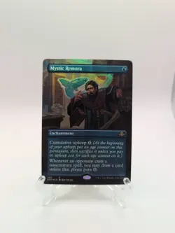1x Mystic Remora ~~ Borderless - Foil NM/M Dominaria Remastered MTG #420 - Image 1