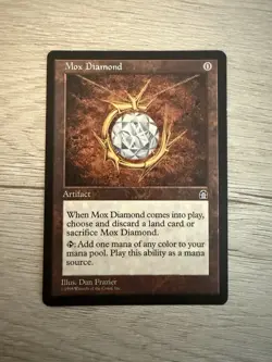 Mox Diamond Stronghold Rare Artifact 1998 Lightly Played - Image 1