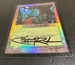 MTG Forest Foil Path Signed by Rush rare! - Image 3
