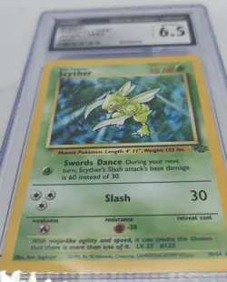 Scyther 10/64 CGC 6.5 1999 Jungle Holo Pokemon Card Unlimited EX/NM+ - Image 3