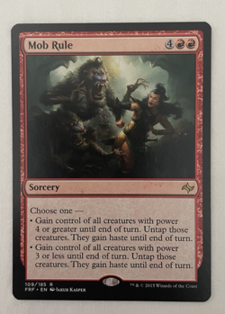 1x Mob Rule Fate Reforged MTG Magic the Gathering NM - Image 1