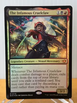 The Infamous Cruelclaw #219 Bloomburrow Foil - Image 1