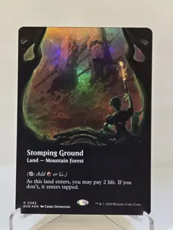 MTG Stomping Ground (Borderless) Foil Edge of Eternities Magic The Gathering - Image 1
