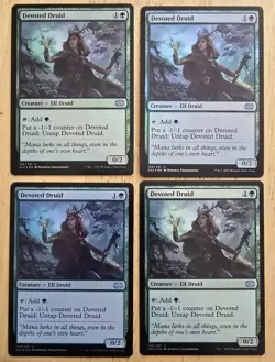 DEVOTED DRUID X4 PLAYSET MTG Foil Double Masters 2022 2X2 - MINT - Image 1