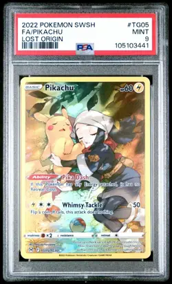 Pokemon TCG Pikachu Lost Origin Trainer Gallery TG05/TG30 Holo Ultra Rare Psa 9 - Image 1