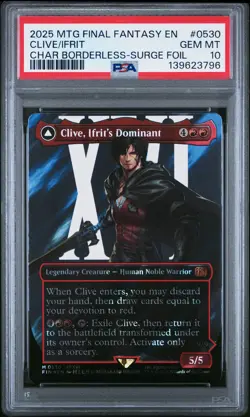 2025 MTG FINAL FANTASY CLIVE, IFRIT'S DOMINANT/IFRIT, WARDEN OF INFERNO PSA 10 - Image 1