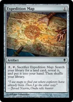 MTG Expedition Map, Zendikar, Damaged, English - Image 1