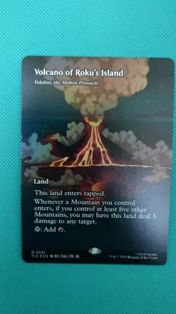 Volcano of Roku's Island Foil - Valakut, the Molten Pinnacle (Borderless) - MTG - Image 1