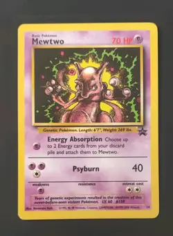 Mewtwo #14, Black Star Promo, 2000 Vintage Pokemon TCG, NM - Image 1