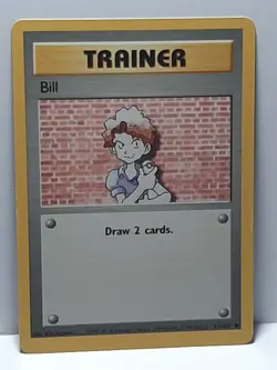 Bill 91/102 Base Set Pokemon Trainer Common LP Used Please See Pictures - Image 1