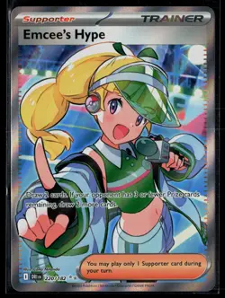 Emcee's Hype 220/182 Destined Rivals Ultra Rare Pokemon - Image 1