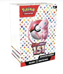 Pokemon TCG 151 Scarlet and Violet Booster Bundle Sealed ENG - 6 Booster Packs - Image 1