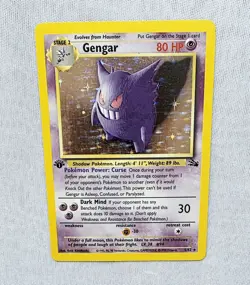 POKEMON 1ST EDITION GENGAR #5 5/62 FOSSIL HOLO RARE Card WOTC 1999 First Ed TCG - Image 5