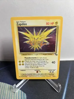 Zapdos 15/62 Fossil Base Set Corrected ERROR Holo Rare 1999 WOTC Pokemon - Image 1
