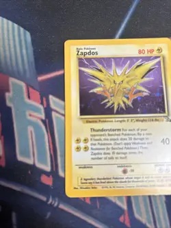 Zapdos 15/62 Fossil Base Set Corrected ERROR Holo Rare 1999 WOTC Pokemon - Image 4
