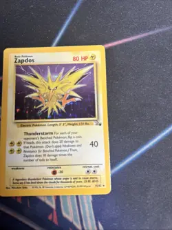 Zapdos 15/62 Fossil Base Set Corrected ERROR Holo Rare 1999 WOTC Pokemon - Image 5