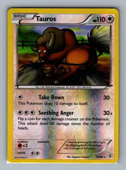 Tauros #57/83 Reverse Holo Generations Vintage Pokemon Card - MP - Image 2