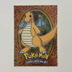 Topps Pokemon Dragonite Holo Rare Card Blue Logo - Image 1