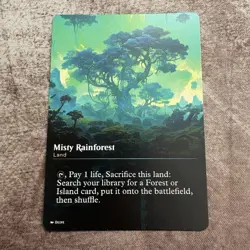 Misty Rainforest - Custom Art MTG Magic The Gathering Playtest Card - Image 1