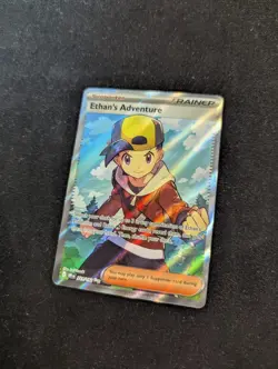 Pokemon TCG Ethan's Adventure Full Art Trainer Destined Rivals 221/182 - Image 4