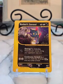 Pokemon TCG Best of Promos Rocket’s Sneasel # 5 Promo Card Winner Stamp NM CLEAN - Image 1