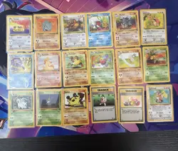 Pokemon Vintage 18 Card Lot, Base Set, Team Rocket, Jungle, WOTC Era Cards - Image 1