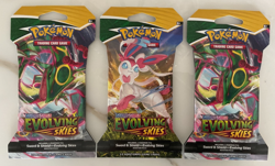 Pokemon TCG: Sword & Shield - Evolving Skies Sleeved Booster Packs (Lot of 3) - Image 1