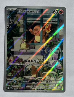 Pokemon TCG Charmander 044 Scarlet & Violet Promo Card Full Art Holo - Image 1