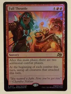 Full Throttle Foil - Aetherdrift MTG Magic the Gathering - Image 1