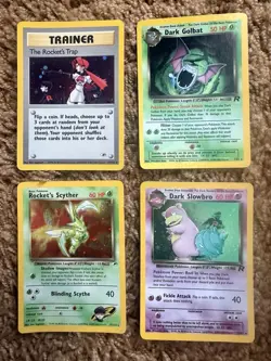 Vintage Pokemon Holo Lot Of 4 Team Rocket Themed Pokemon TCG Cards - Image 5