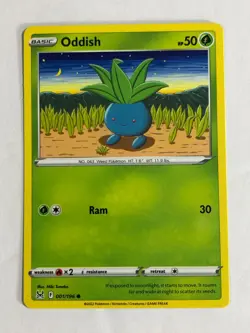 Pokemon TCG Lost Origin Crimp Error Oddish 001/196 Near Mint - Image 1
