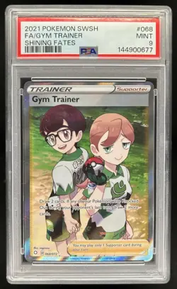 2021 Pokemon SWSH Shining Fates Gym Trainer Ultra Rare #068/072 PSA 9 - Image 1
