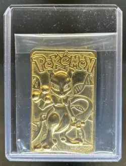 1999 Burger King Pokemon 23K Gold Plated Mewtwo Trading Card Limited Edition - Image 1