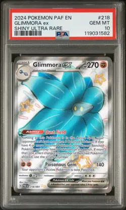 2024 Pokemon Paf En-Paldean Fates Glimmora Ex #218 PSA 10 (NEW CERT) - Image 1