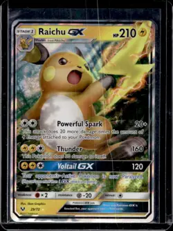 2017 Pokemon Shining Legends Raichu Holo #29/73 - Image 1
