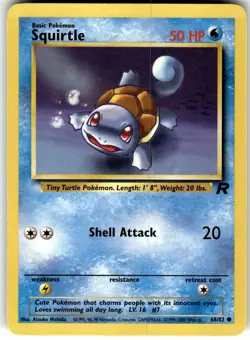 Squirtle 68/82 Team Rocket Pokemon LP Fast Ship - Image 1