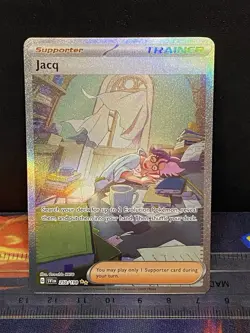 Pokemon Jacq Trainer Supporter Full Art Holo Special Illustration Rare 250/198 - Image 1