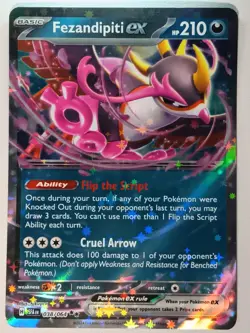 Fezandipiti ex 038/064 Double Rare Shrouded Fable Pokemon Near Mint - Image 1