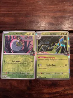 Pokemon Team Rocket’s Tarountula 019/182 Reverse Holo & Spidops 020/182 Holo LOT - Image 1