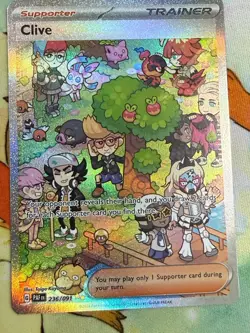 Pokemon TCG Clive 236/091 Paldean Fates Special Illustration Rare Holo NM - Image 1