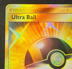 EN Pokemon Ultra Ball 161/149 Secret Rare Full Art Holo SM Base Set Trainer MP - Image 3