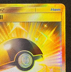 EN Pokemon Ultra Ball 161/149 Secret Rare Full Art Holo SM Base Set Trainer MP - Image 4