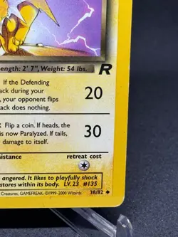 Pokemon TCG Dark Jolteon Team Rocket 38 Regular Unlimited - Read Description - Image 5