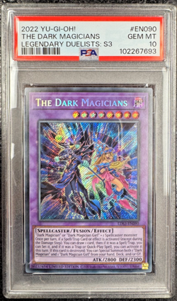 2022 YUGIOH! LEGENDARY DUELISTS: SEASON 3 EN090 THE DARK MAGICIANS 💎 PSA 10 - Image 1