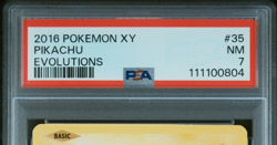 2016 Pokemon XY Evolutions Pikachu 35/108 NM PSA 7 - Image 2