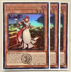3x Kitchen Dragonmaid 1st Edition Ultra Rare BLMM-EN058 Yu-Gi-Oh - Image 1