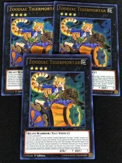 Yugioh Zoodiac Tigermortar MP17-EN207 1ST ULTRA x3 (NM) - Image 1