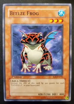 Yu-Gi-Oh! Beelze Frog SOI-EN026 Shadow of Infinity 1st Edition NM - Image 1