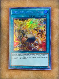 Yugioh Fire Formation - Tenki FIGA-EN028 Secret Rare 1st Ed LP - Image 1