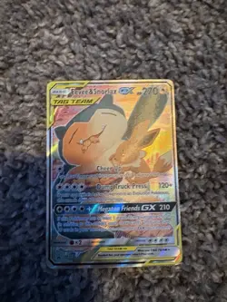 Pokemon Eevee & Snorlax GX Tag Team Trading Card Holo Rare - Image 1